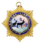 9ct gold Royal Antediluvian Order of Buffaloes presentation medallion/brooch