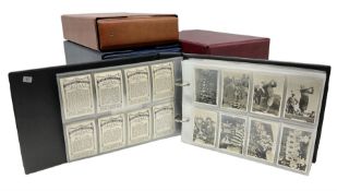 Six modern loose leaf albums containing a large quantity of cigarette and trade cards