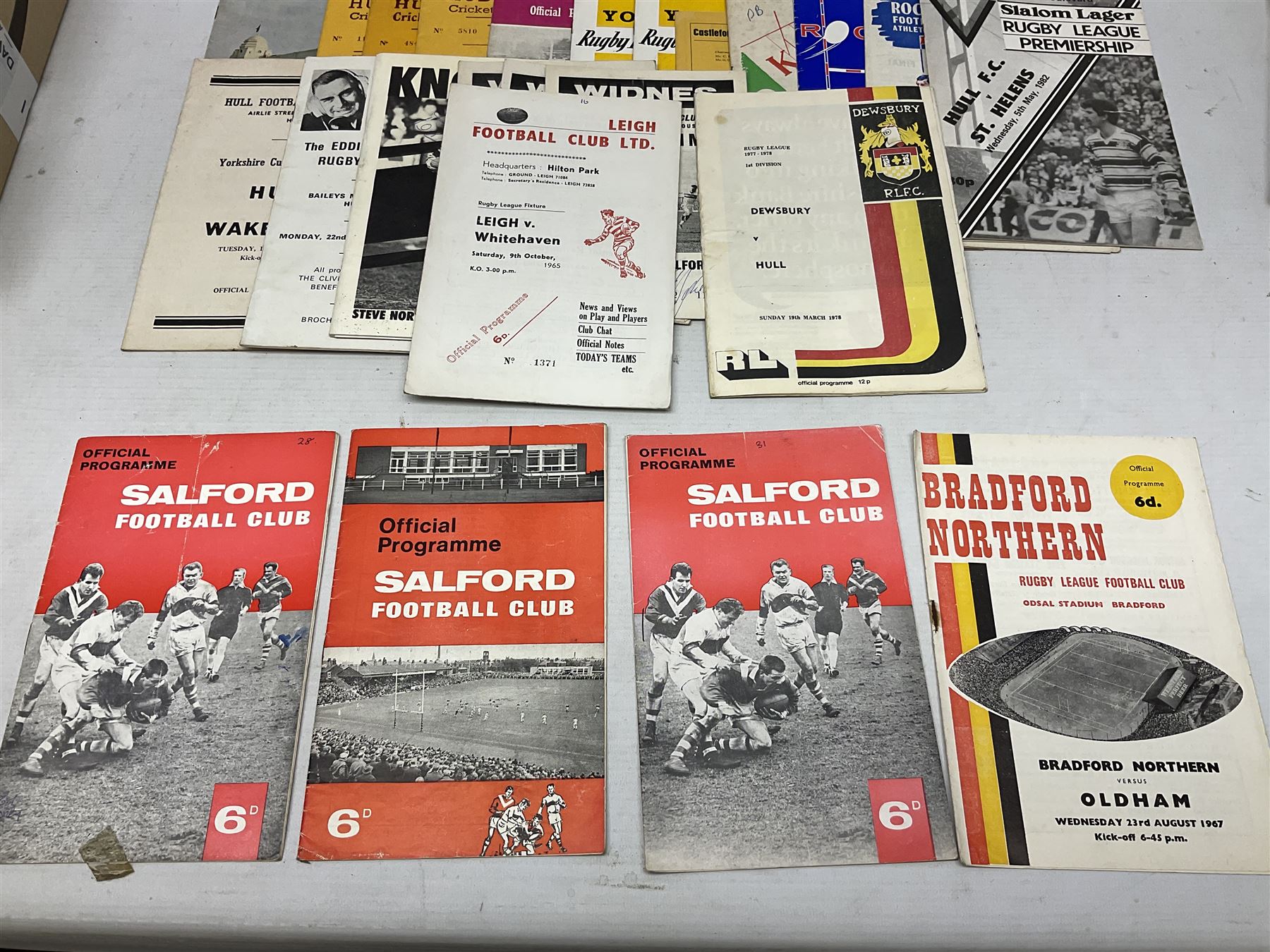 Over Fifty Rugby League Match Programmes 1960s 70s Including Liverpool 