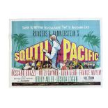 British quad film poster for Rodgers & Hammerstein's musical 'South Pacific'