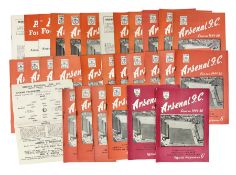 Arsenal F.C. - thirty-one home programmes for 1949/50 (28) & 1950/51 (3) including Practice Match