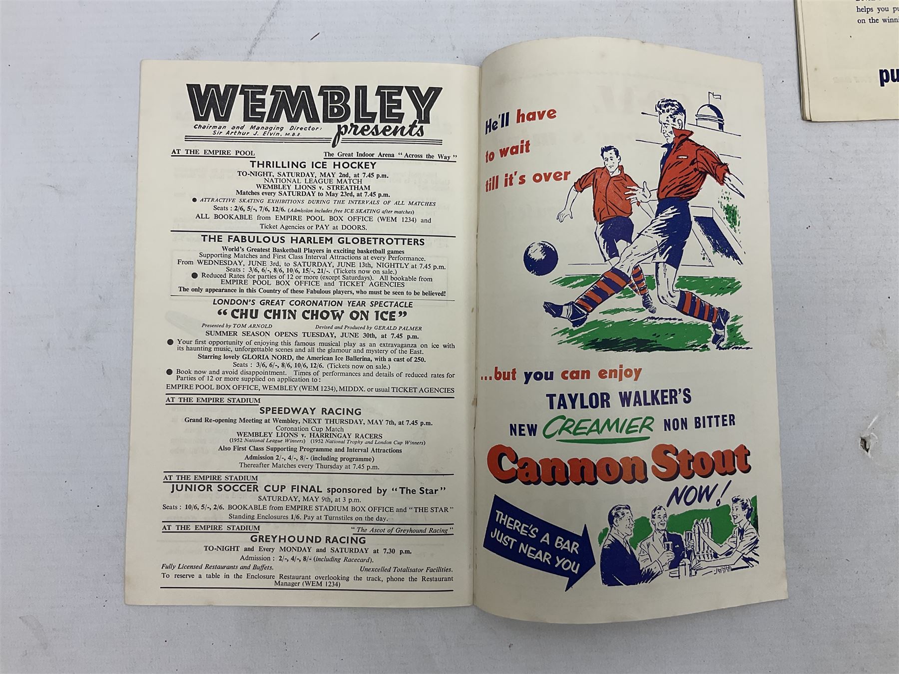 Three F.A. Cup Final programmes at Wembley - 1952 Arsenal v Newcastle United played on May 3rd; 1953 - Image 5 of 11