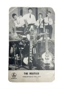 The Beatles - Parlophone Records promotional photographic card depicting a very young group standing