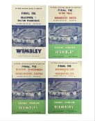 Four F.A. Cup Final programmes at Wembley - 1953 Blackpool v Bolton Wanderers played on May 2nd with
