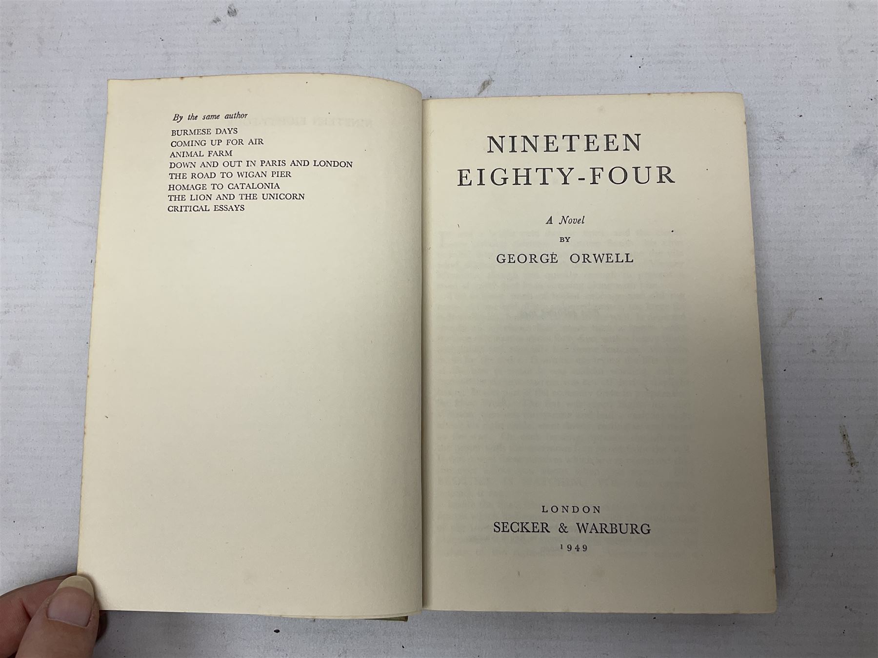 Orwell George: Nineteen eighty-four. 1949. First edition. Secker & Warburg. Green cloth binding. - Image 5 of 9