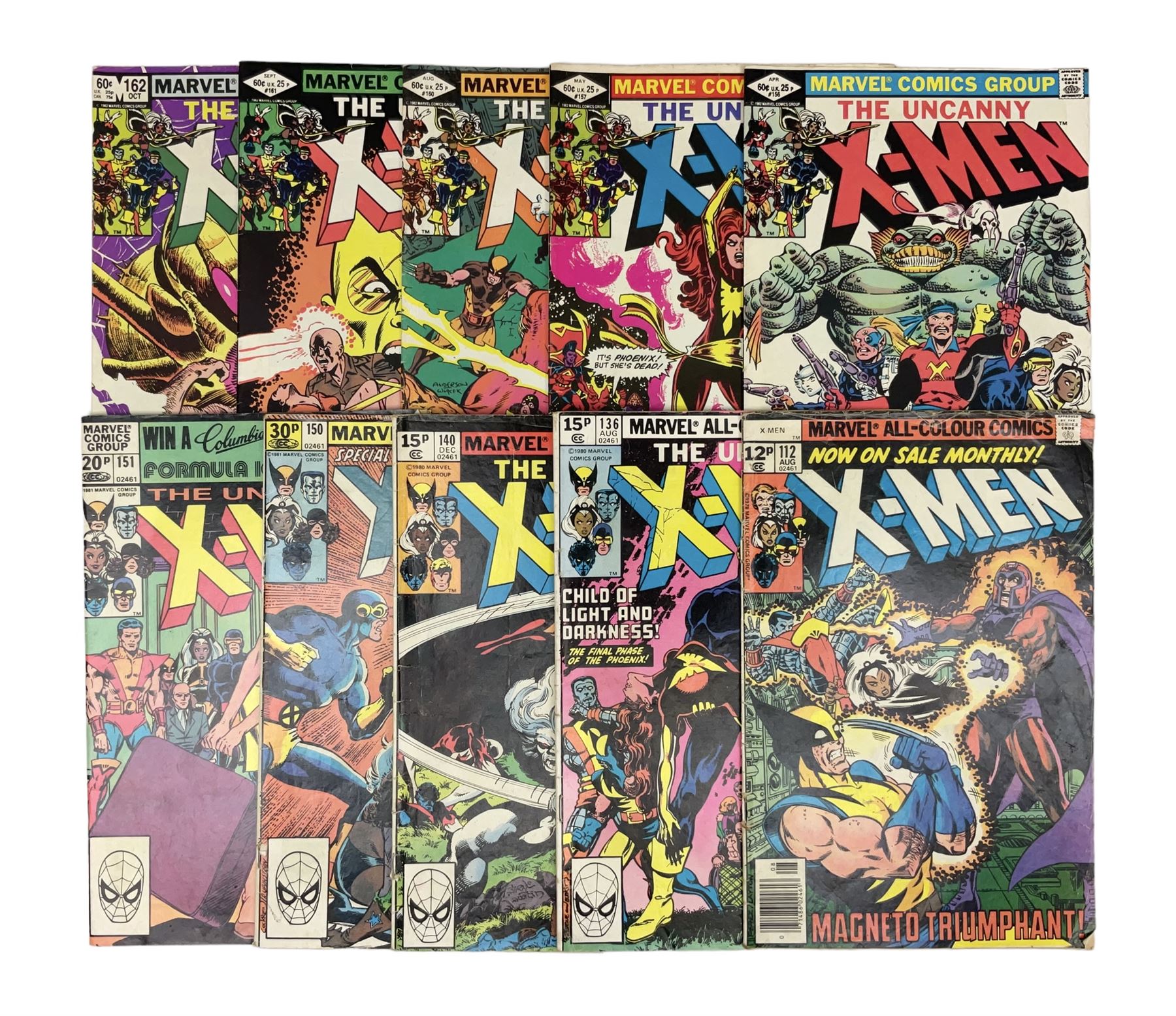 The Uncanny X-Men Marvel comics (1978-1982)