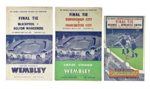 Three F.A. Cup Final programmes at Wembley - 1952 Arsenal v Newcastle United played on May 3rd; 1953