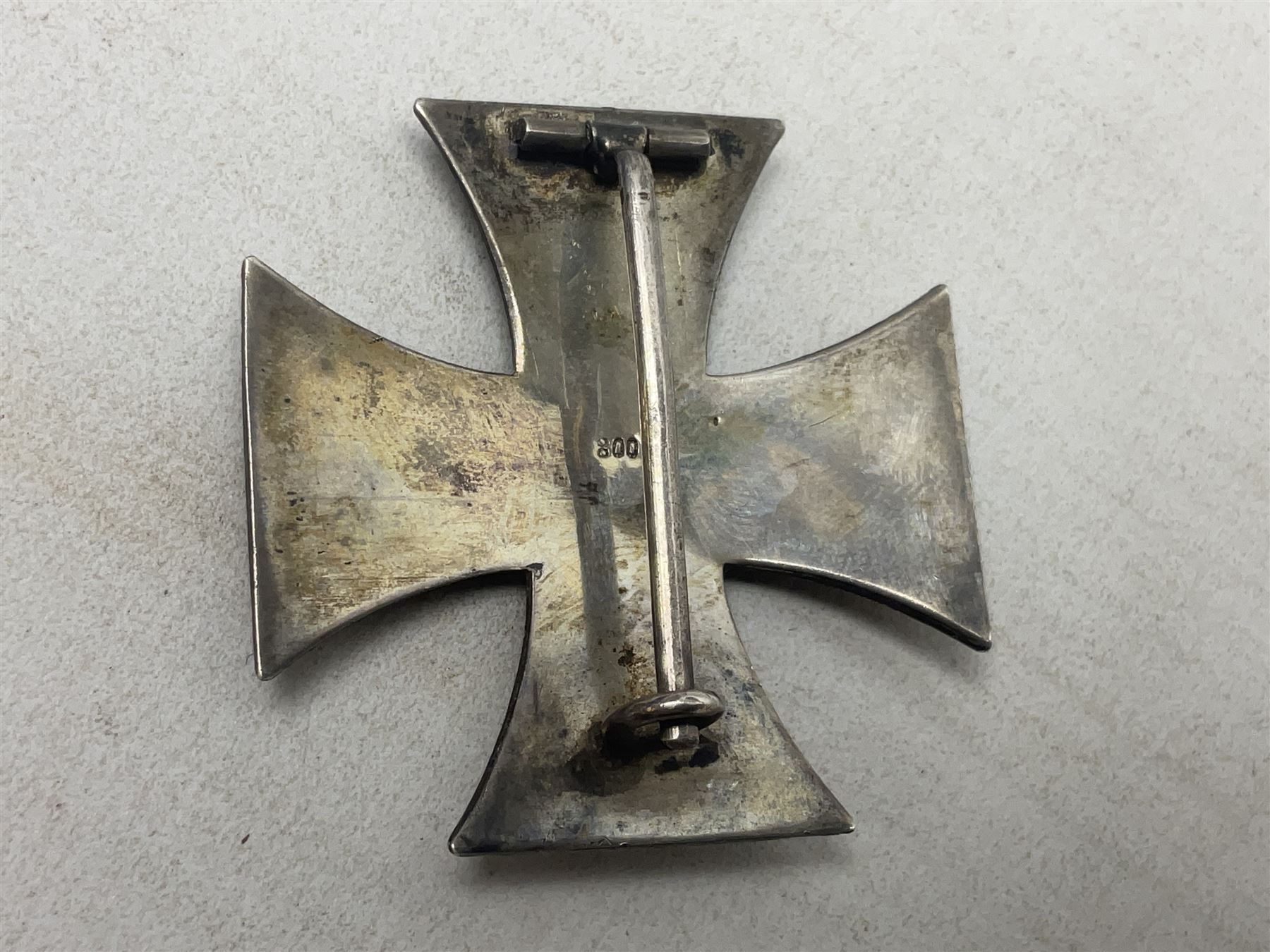 WW1 German Iron Cross 1st Class of slightly convex form; back stamped 800 - Image 4 of 5