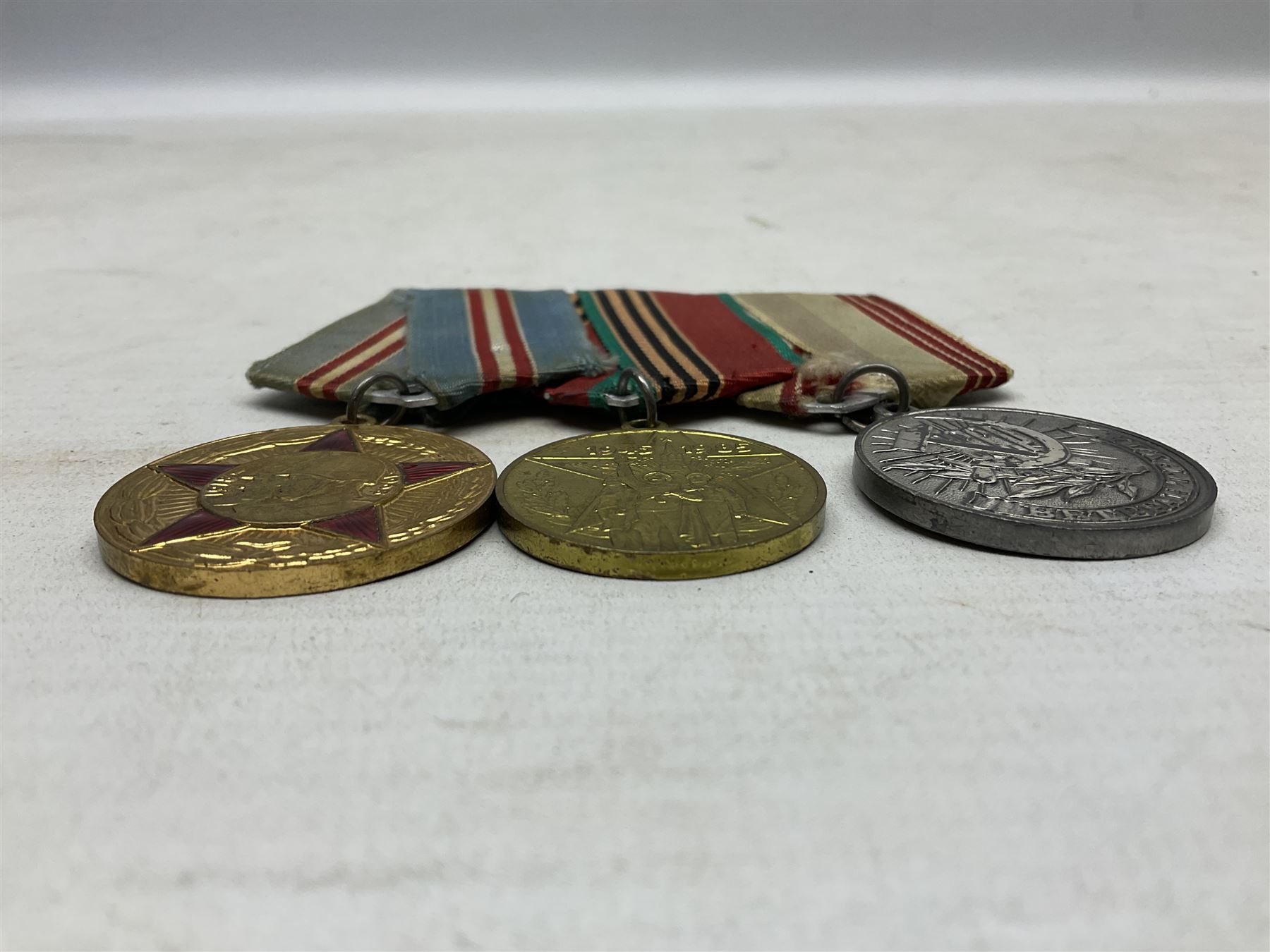 USSR Order of the Red banner of Labor Medal No.1173358; and a group of three other Russian medals in - Image 5 of 5