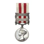 Victoria Indian Mutiny Medal with two clasps for Lucknow and Defence of Lucknow awarded to J. French