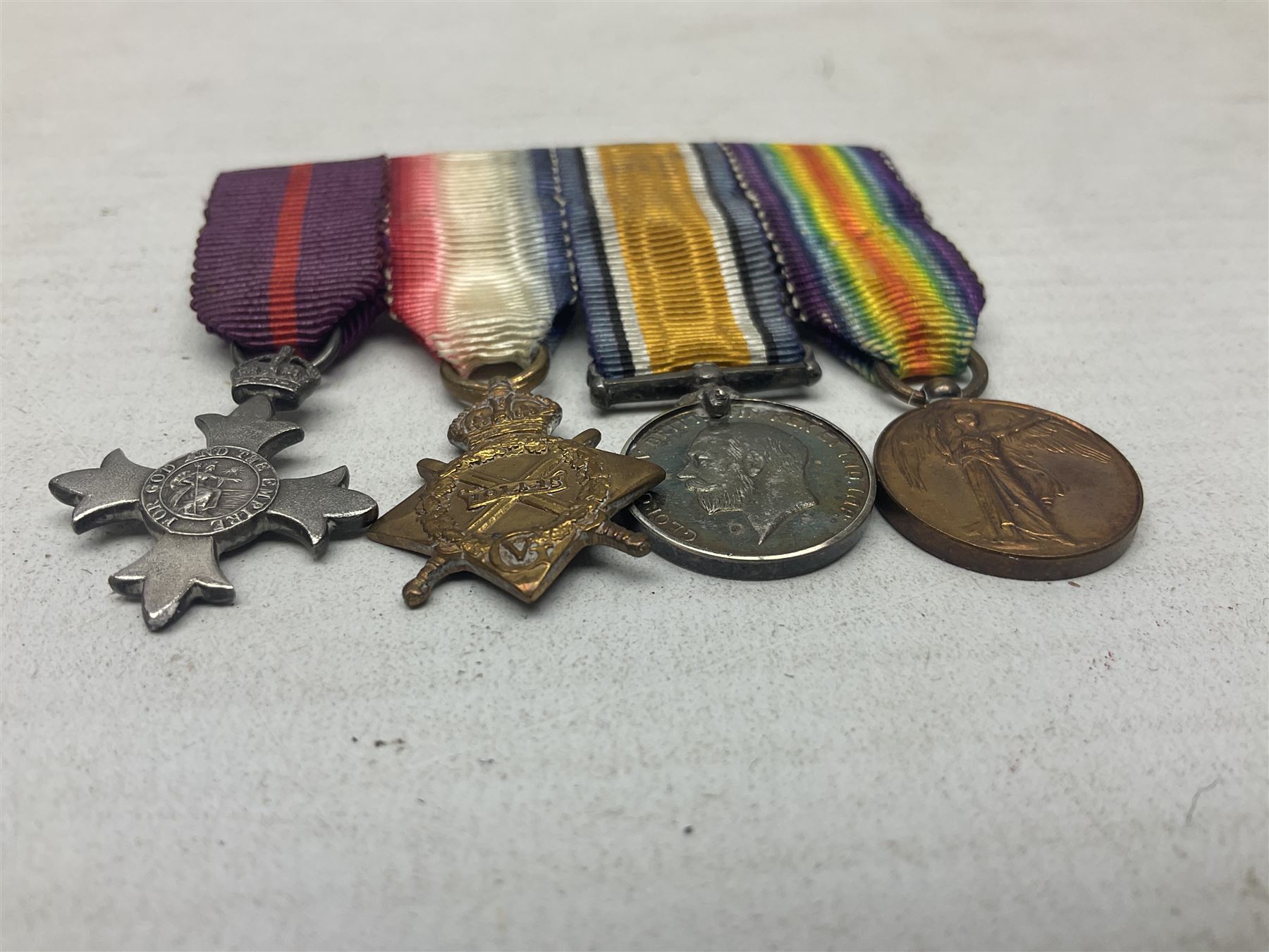 George V Military Cross miniature group of six medals comprising MC - Image 7 of 7