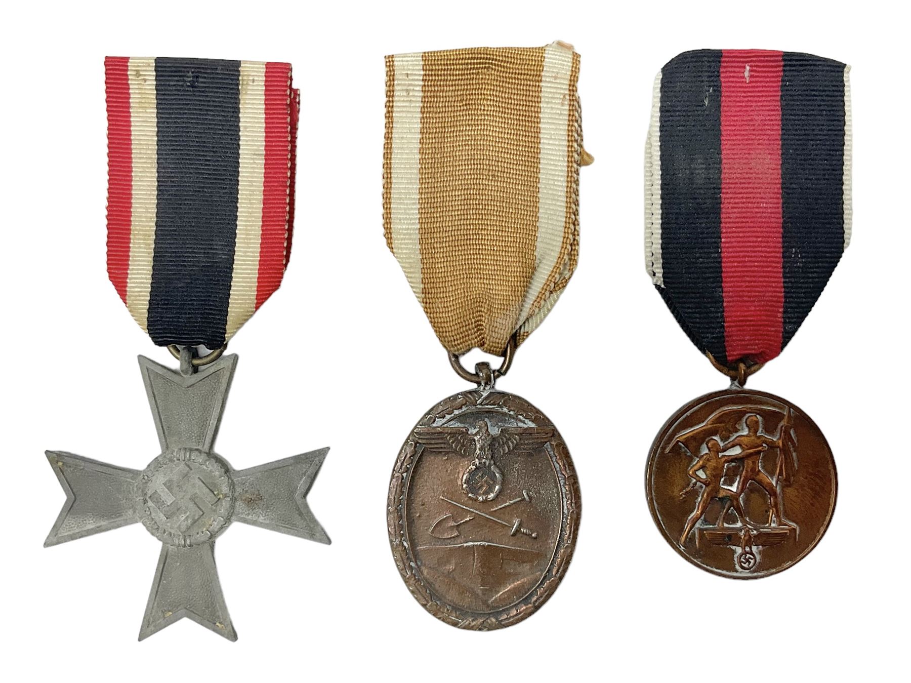 Three WW2 German medals - Defences Medal