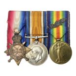 WW1 group of three medals comprising 1914-15 Star awarded to 1204 Pte. W.V. Furniss 20-London R. and