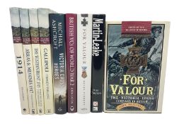 Nine reference books of Victoria Cross interest including four 'VCs of the First World War' series;