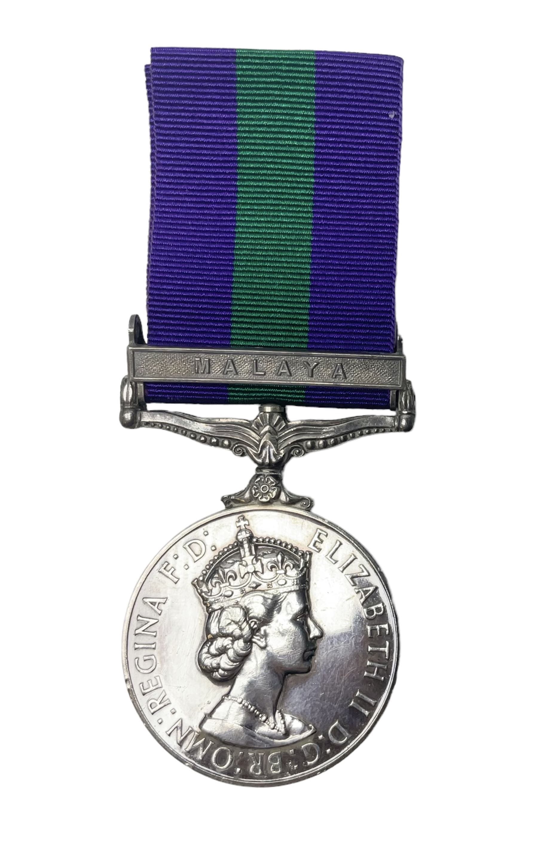 Elizabeth II General Service Medal with Malaya clasp awarded to 22682079 Pte. J. Siddall E. Yorks.;