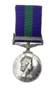 Elizabeth II General Service Medal with Malaya clasp awarded to 22682079 Pte. J. Siddall E. Yorks.;