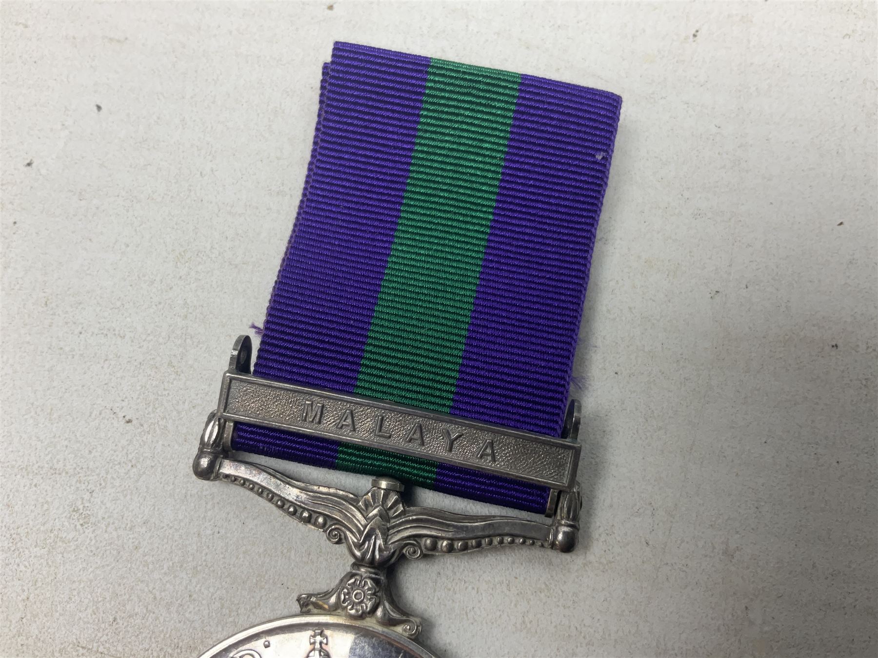 Elizabeth II General Service Medal with Malaya clasp awarded to 22682079 Pte. J. Siddall E. Yorks.; - Image 3 of 7