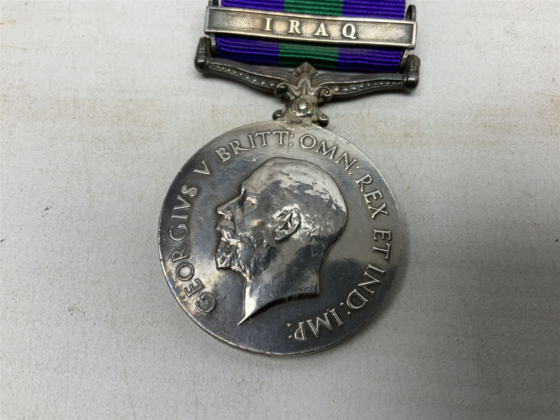 George V General Service Medal with Iraq clasp awarded to 280988 Dvr. T. Smith R.A.; with ribbon - Image 2 of 8