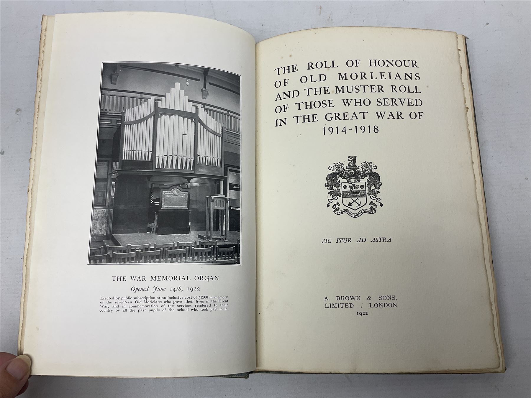 The Roll of Honour of Old Morleians and the Muster Roll of Those Who Served in the Great War of 1914 - Image 4 of 9