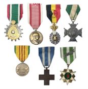 Seven worldwide medals - Austro-Hungarian Kaiser Franz Joseph Jubilee Medal 1848-98; Liberation of K