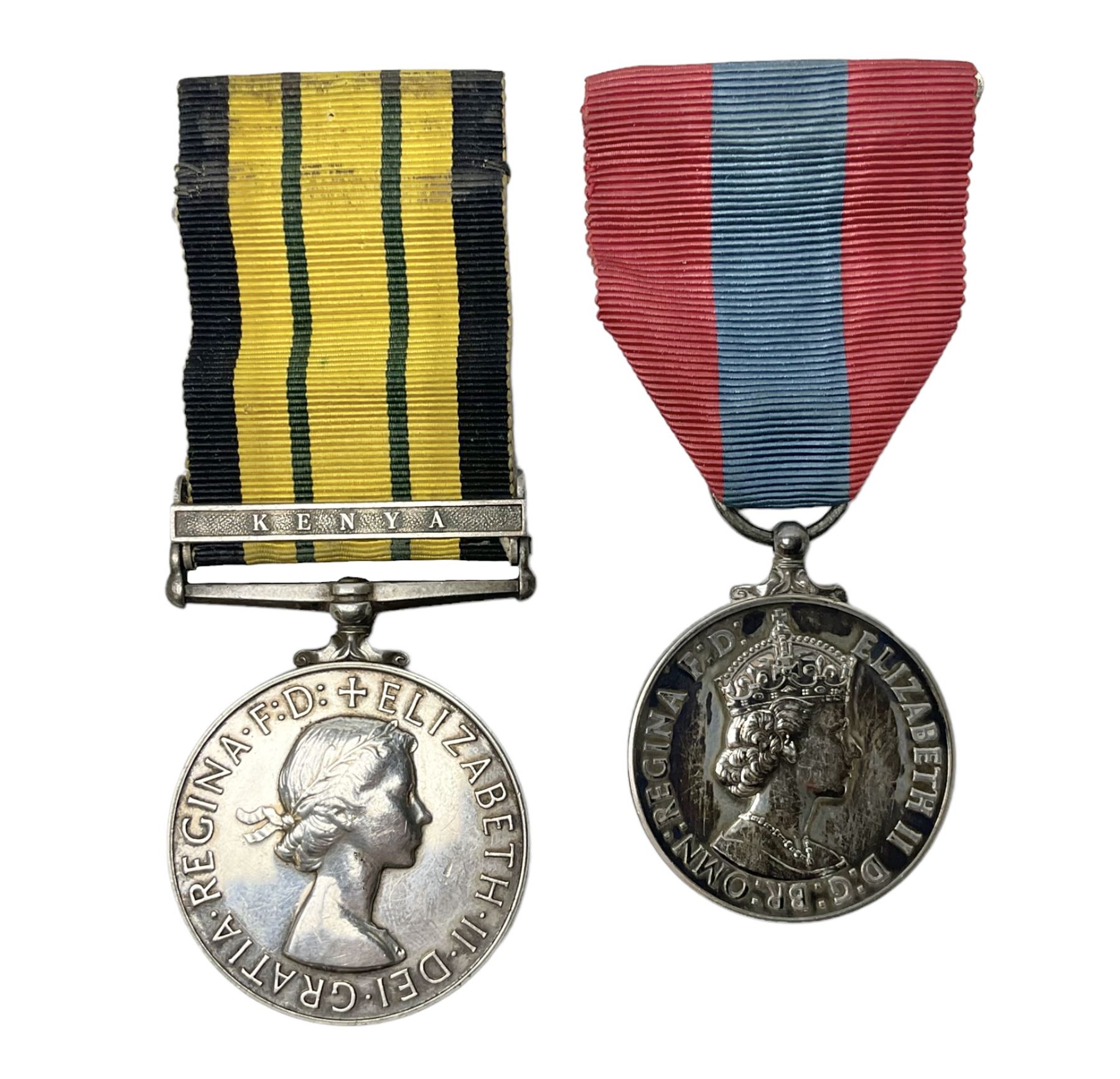 Elizabeth II Africa General Service Medal with Kenya clasp awarded to 22995278 Spr. D. Penrose R.E.;
