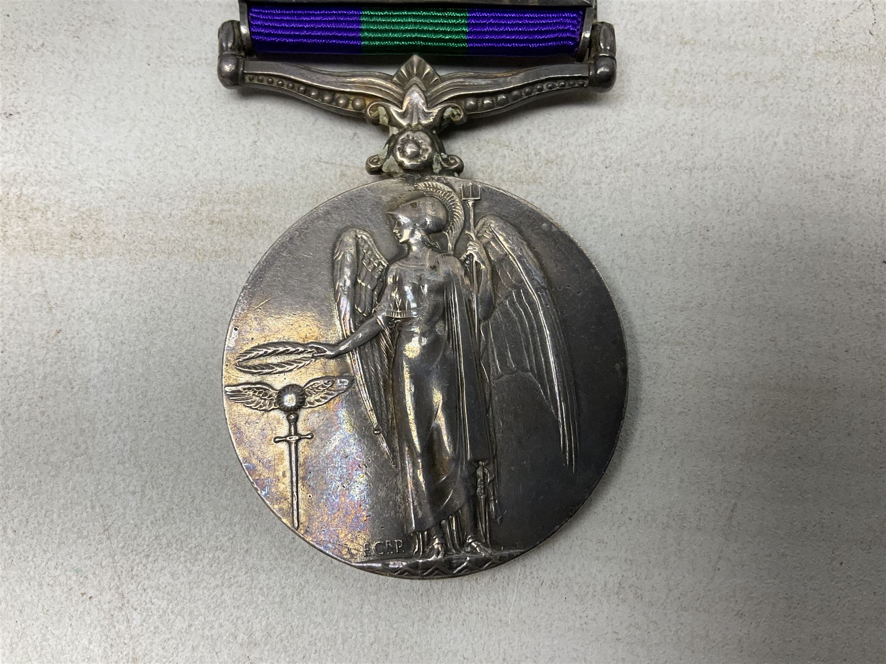 George V General Service Medal with Iraq clasp awarded to 280988 Dvr. T. Smith R.A.; with ribbon - Image 7 of 8