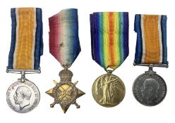 WW1 group of three medals comprising British War Medal