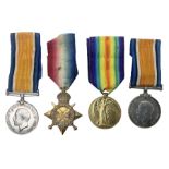 WW1 group of three medals comprising British War Medal