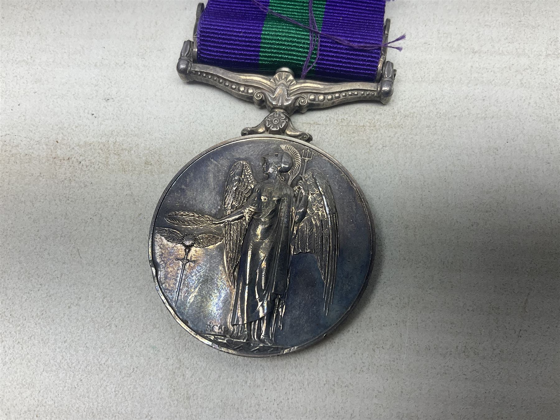 Elizabeth II General Service Medal with Malaya clasp awarded to 22682079 Pte. J. Siddall E. Yorks.; - Image 4 of 7