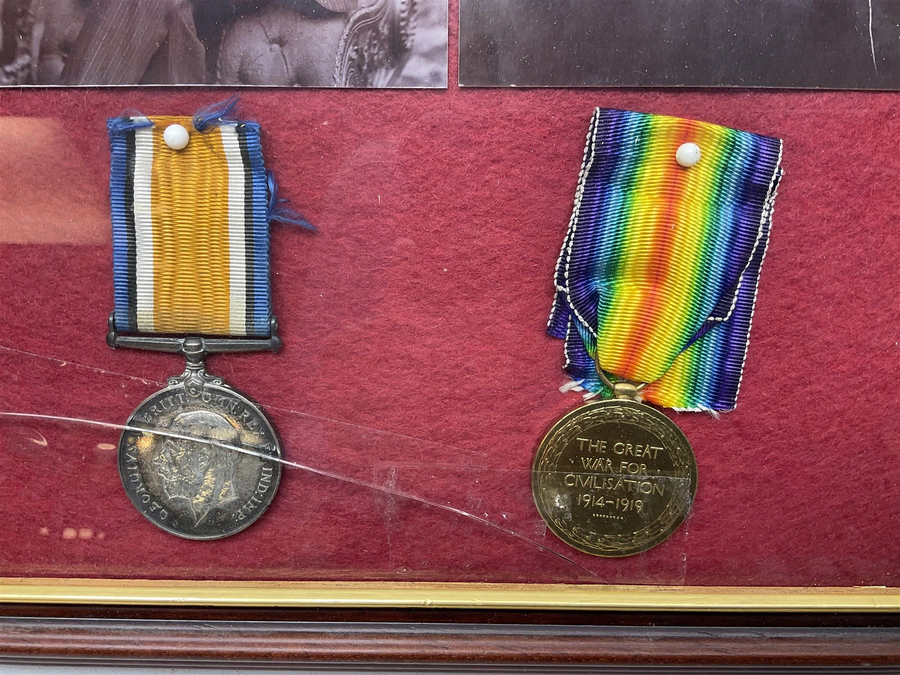 WW1 pair of medals comprising British War Medal and Victory Medal awarded to 104830 Pte. A. Gosling - Image 2 of 7