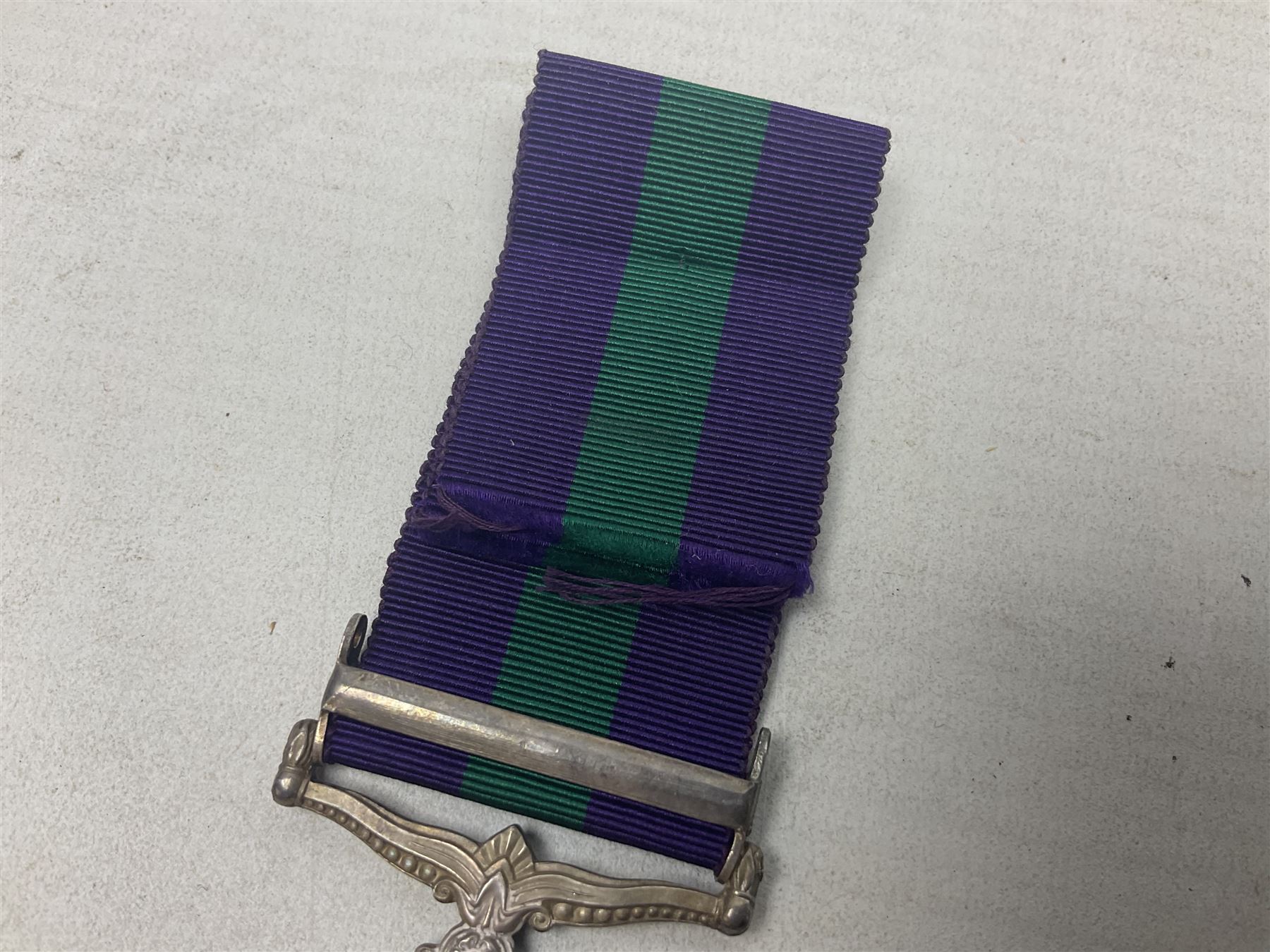 George VI General Service Medal with Palestine clasp awarded to 4700837 Cpl. J. Morley Linc. R.; wi - Image 5 of 8