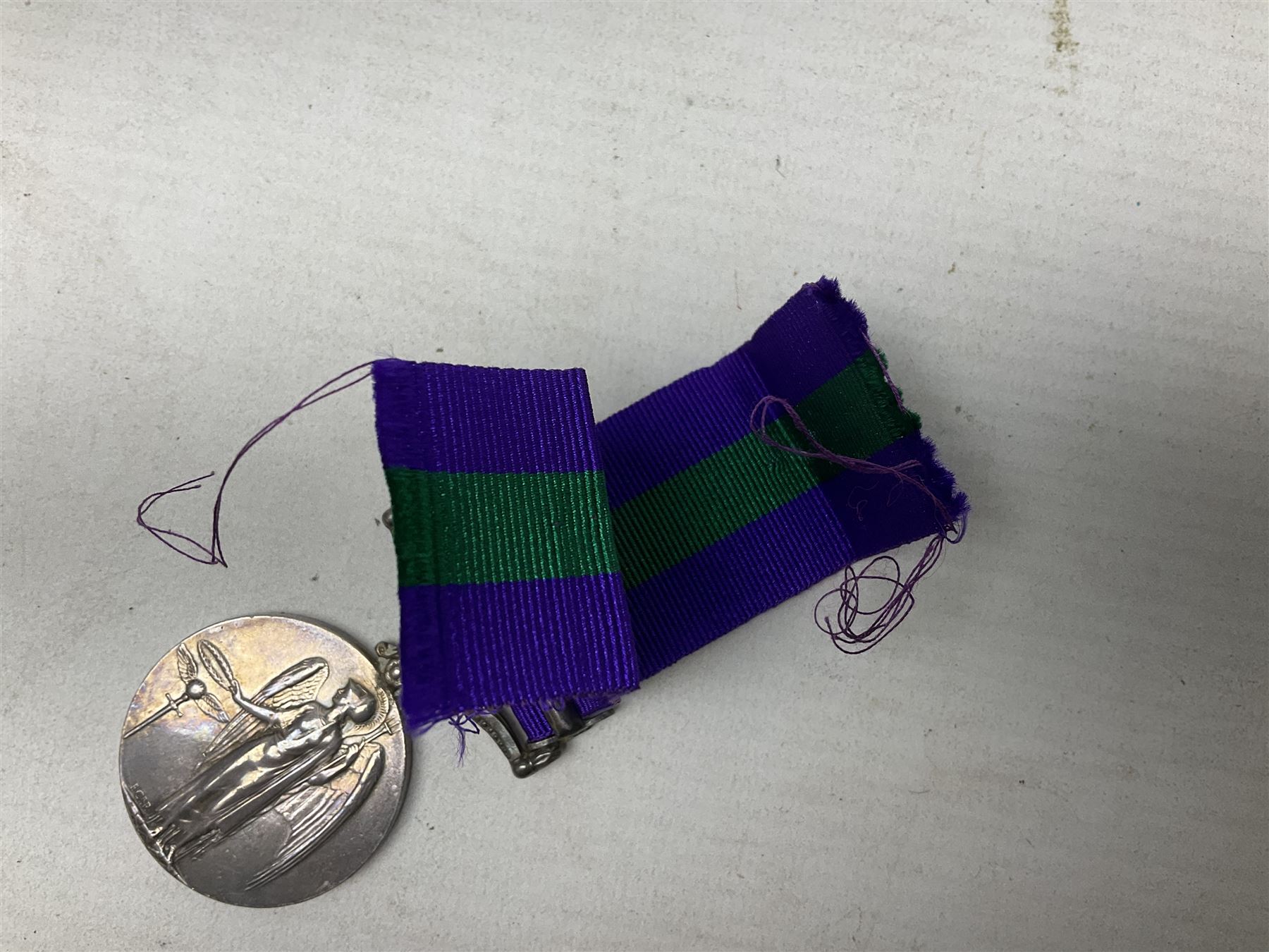 George V General Service Medal with Iraq clasp awarded to 280988 Dvr. T. Smith R.A.; with ribbon - Image 5 of 8