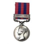 Victoria India General Service Medal with Hazara 1888 clasp awarded to 39 Pte. J. Davis 2d. Bn. R. S