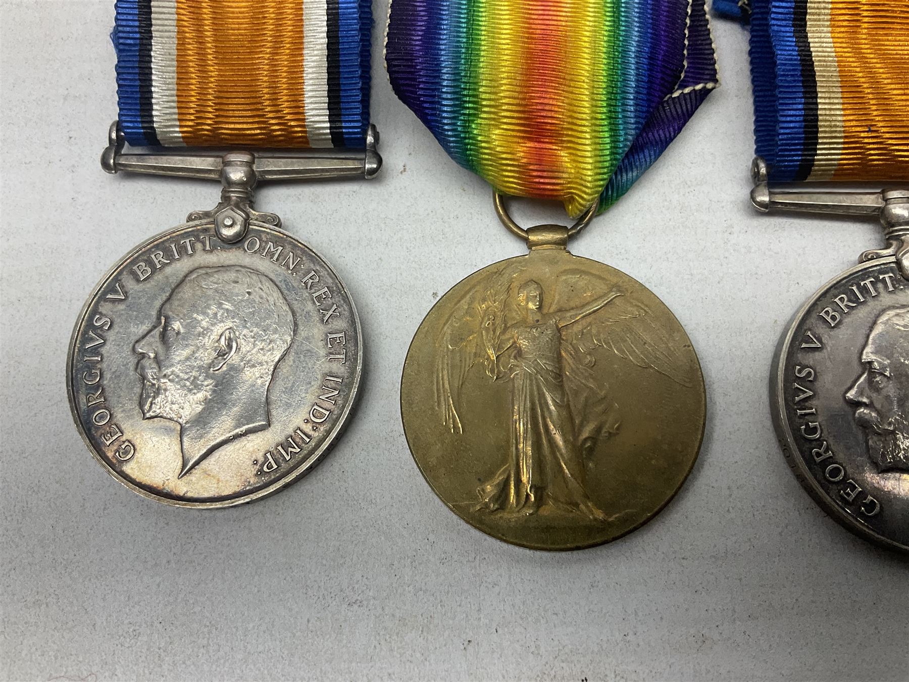 Family group of five WW1 medals for the East Yorkshire regiment comprising trio of 1914-15 Star - Image 2 of 13