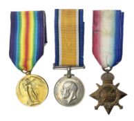 WW1 trio of medals comprising British War Medal