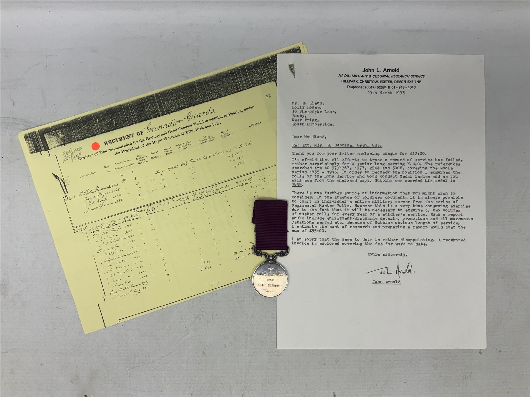 Victoria Army Long Service and Good Conduct Medal awarded to 4094 Sjt.-Mjr. W. Gubbins Grndr. Gds.; - Image 2 of 13