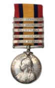 Queens South Africa Medal with five clasps for South Africa 1902/1901