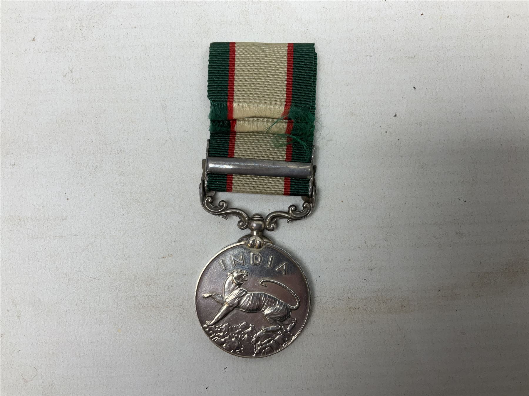 George VI India General Service Medal with North West Frontier 1936-37 clasp awarded to Bearer Khan - Image 4 of 8