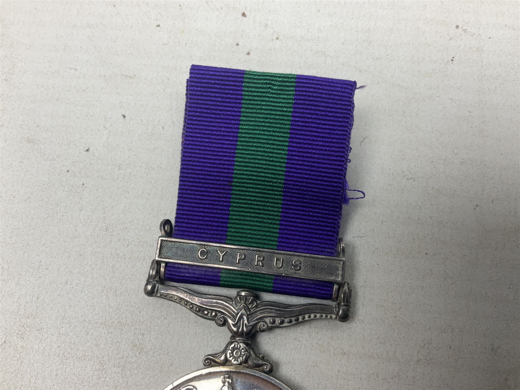 Elizabeth II General Service Medal with Cyprus clasp awarded to T/23506119 Dvr. H. King R.A.S.C.; wi - Image 2 of 8