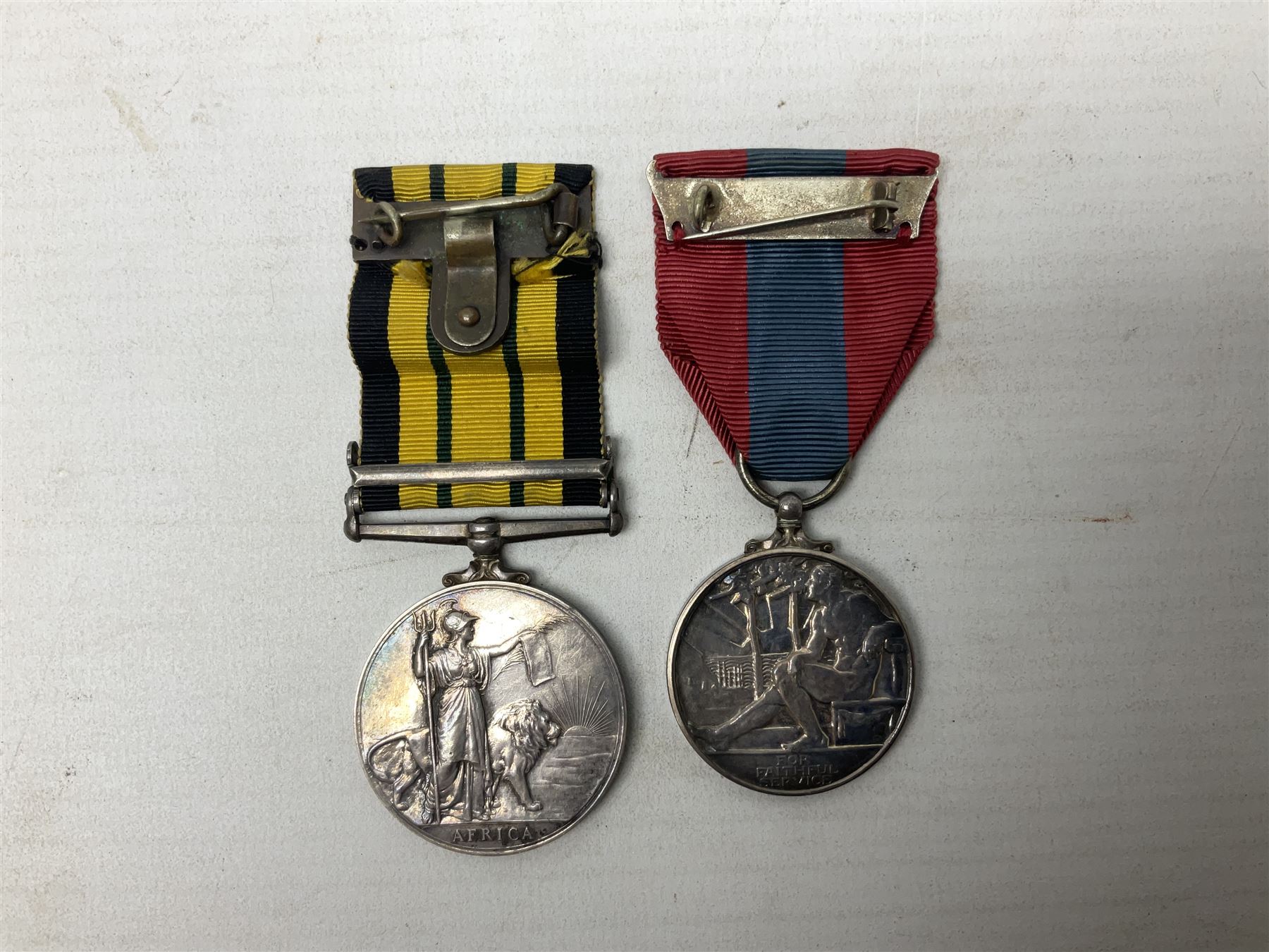 Elizabeth II Africa General Service Medal with Kenya clasp awarded to 22995278 Spr. D. Penrose R.E.; - Image 3 of 7