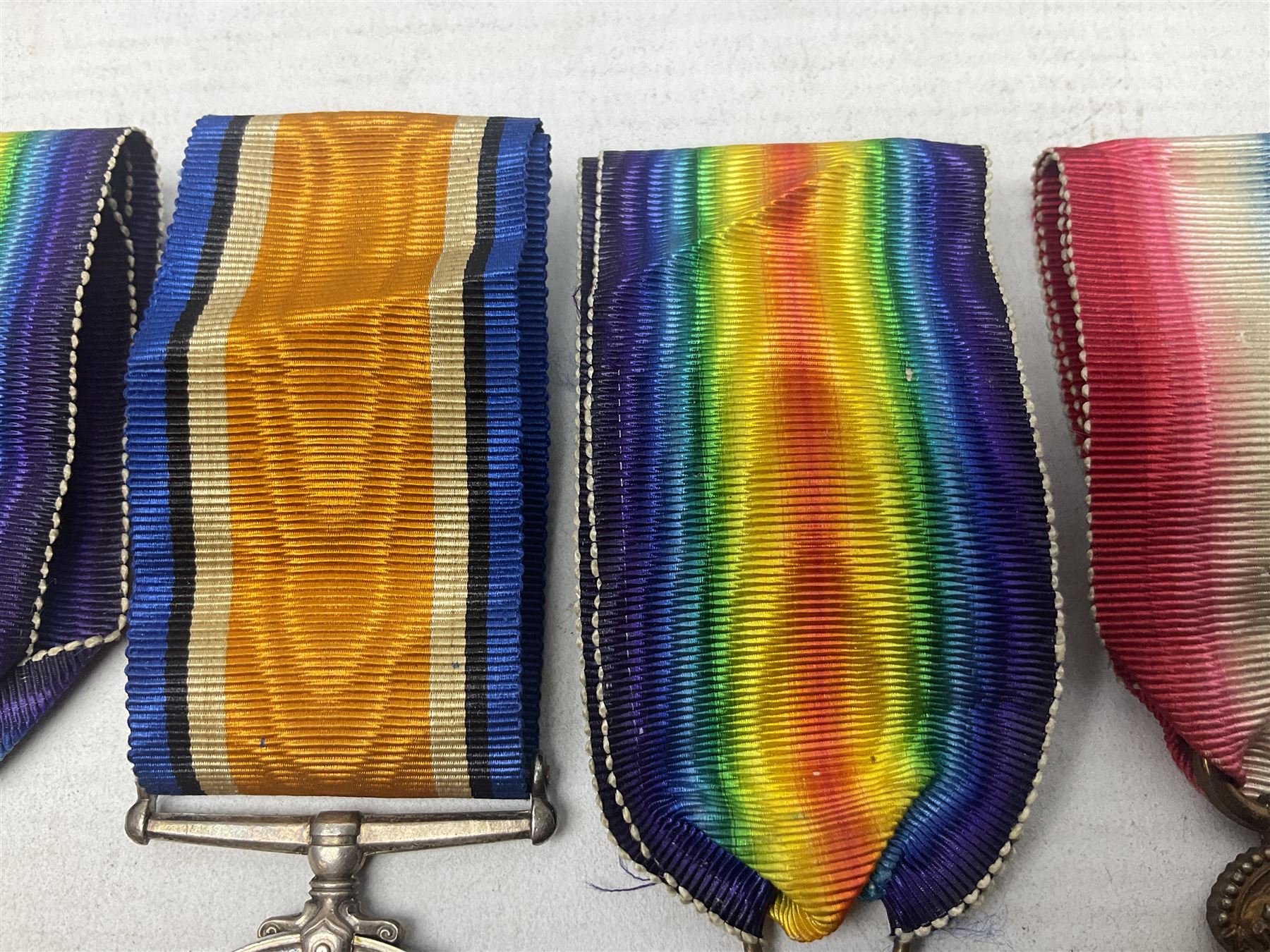 Family group of five WW1 medals for the East Yorkshire regiment comprising trio of 1914-15 Star - Image 5 of 13