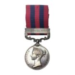 Victoria India General Service Medal with Waziristan 1894-5 clasp awarded to 1235 Sepoy Nuh Joifoih