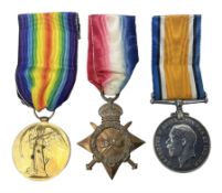 WW1 group of three medals comprising British War Medal