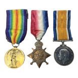 WW1 group of three medals comprising British War Medal