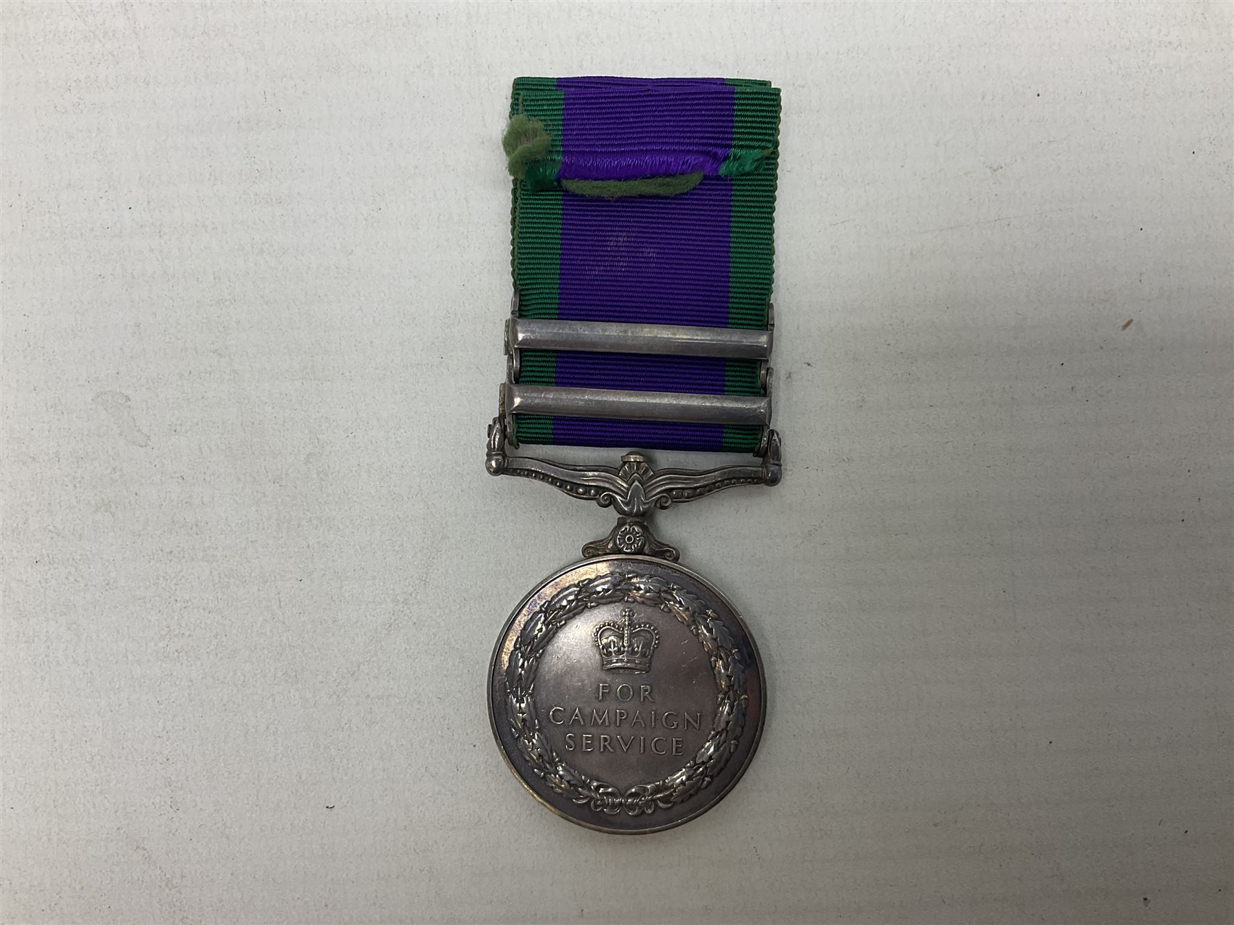 Elizabeth II General Service Medal with two clasps for Northern Ireland and South Arabia awarded to - Image 2 of 5