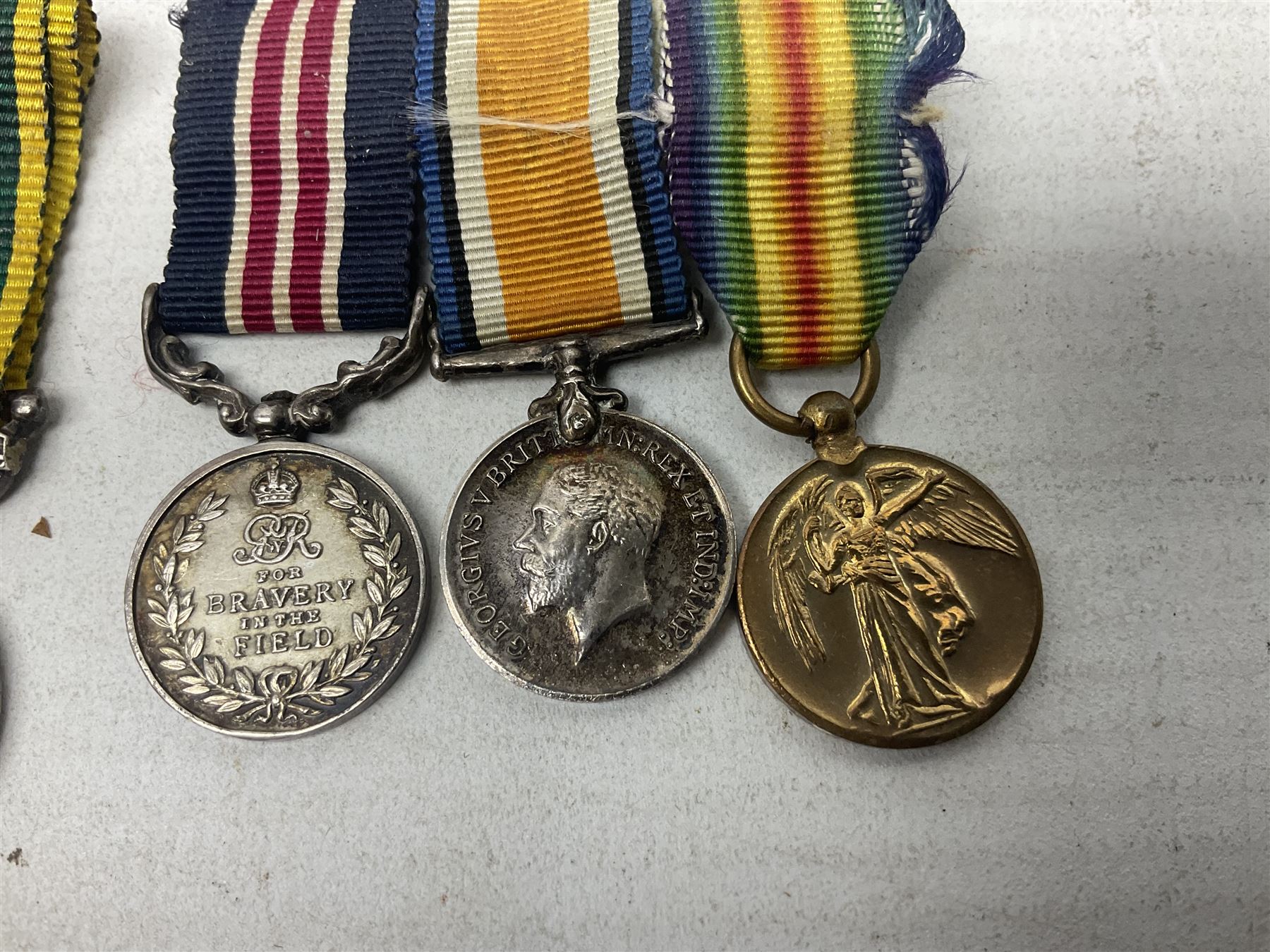 George V Military Medal and Distinguished Conduct Medal miniature group of seven medals comprising M - Image 5 of 9