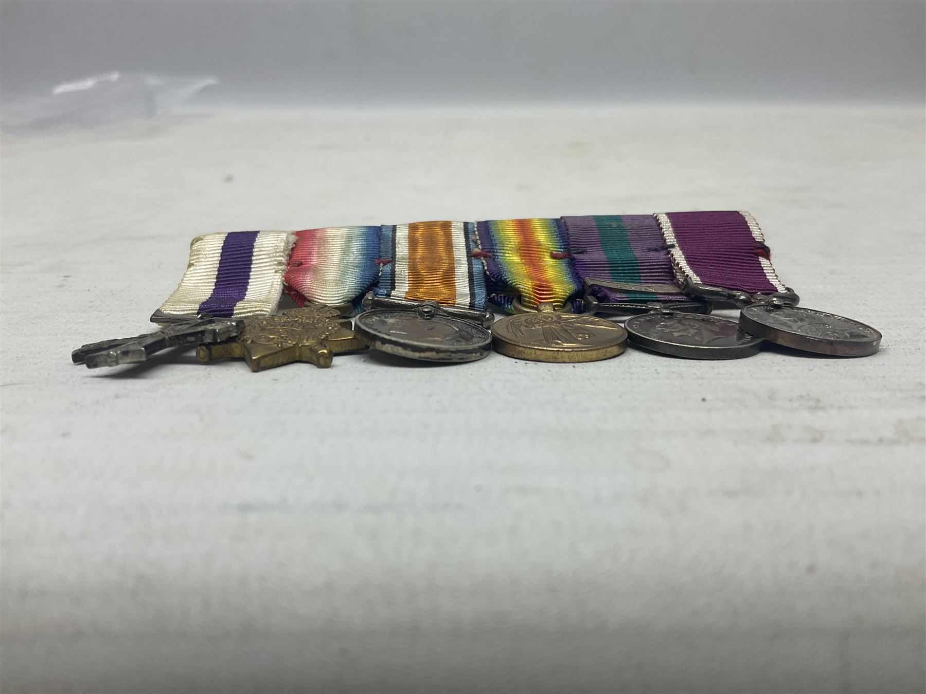 George V Military Cross miniature group of six medals comprising MC - Image 4 of 7