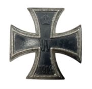 WW1 German Iron Cross 1st Class of slightly convex form; back stamped 800