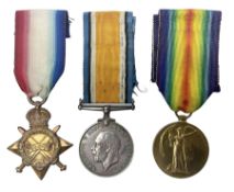 WW1 group of three medals comprising British War Medal