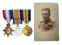 WW1 KIA group of three medals comprising British War Medal